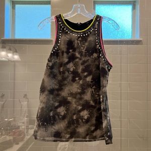 Tie dye embellished top